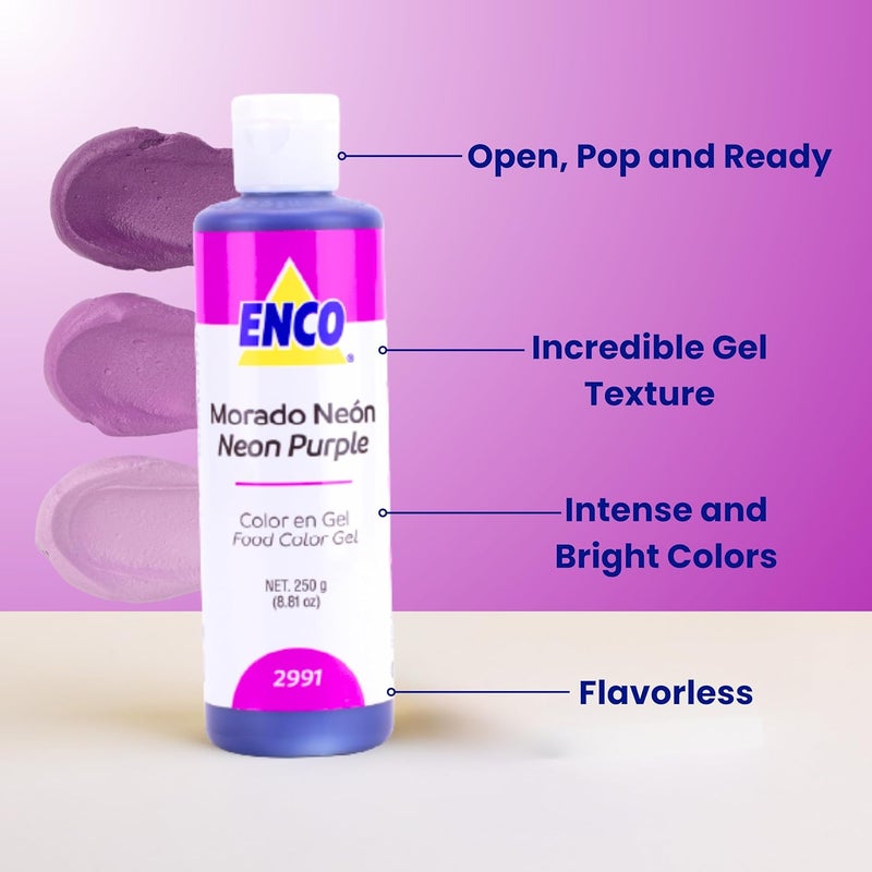 ENCO Neon Purple Food Color Gel 250g - Image 2